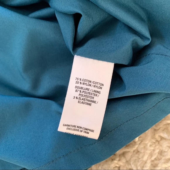 Teal, A-line, Lace Dress - Picture 7 of 7